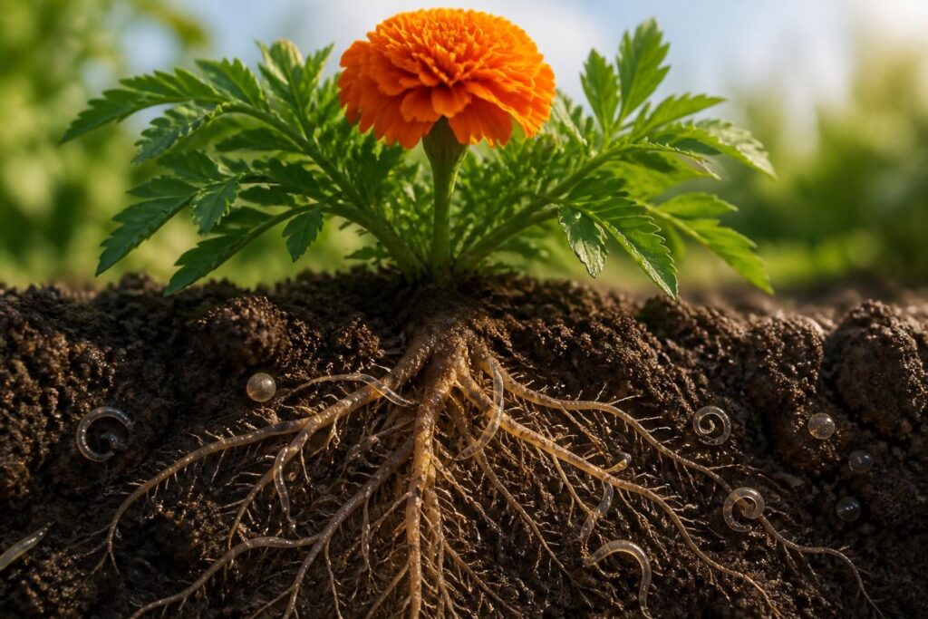 découvrez comment l'œillet d'inde peut aider à lutter naturellement contre les nématodes nuisibles dans votre jardin grâce à ses propriétés répulsives.