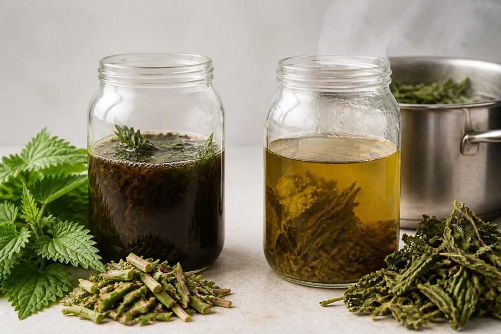 découvrez les différences essentielles entre purin et décoction pour bien les utiliser en jardinage et profiter de leurs bienfaits naturels.