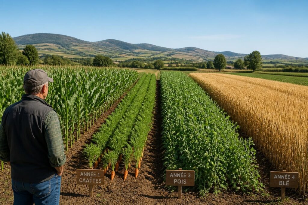 découvrez un guide complet sur la rotation des cultures avec un plan stratégique sur quatre ans pour optimiser la fertilité du sol et maximiser les rendements agricoles.