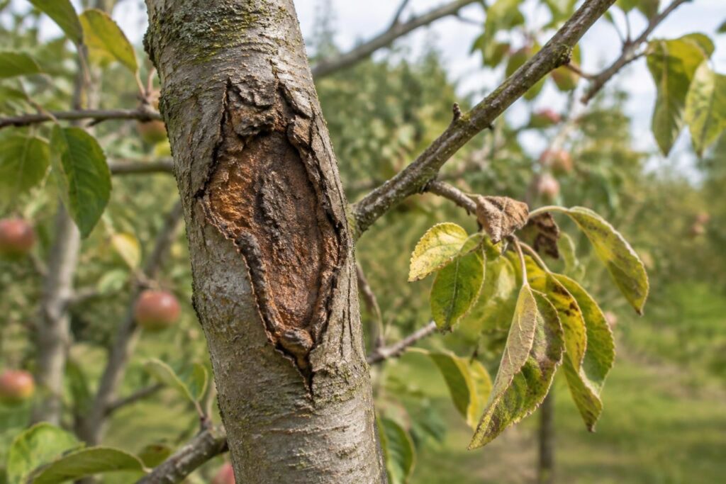 découvrez les causes, les symptômes et les traitements du chancre des arbres fruitiers pour protéger vos pommiers, poiriers et autres fruitiers.